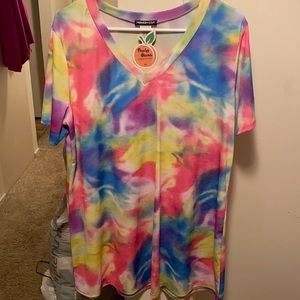 Plus Size Tie Dye Shirt